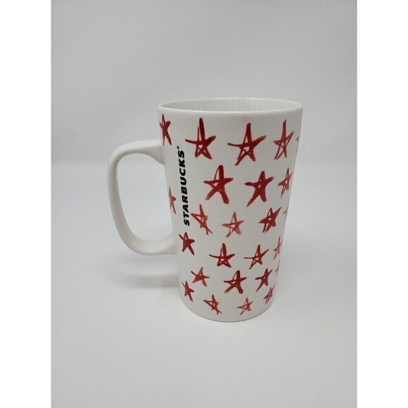 STARBUCKS 2014 RED STARS COFFEE MUG BLACK SIREN 16 OUNCES - Picture 6 of 12